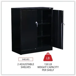 Hot 36 in. x 18 in. x 42 in. Assembled High Storage Cabinet with Adjustable Shelves - Black Office Furniture & Lighting