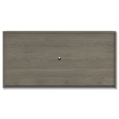 72 in. x 16 in. x 36 in. 4-Compartment Seville Hutch with Doors - Walnut Office Furniture & Lighting