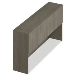 72 in. x 16 in. x 36 in. 4-Compartment Seville Hutch with Doors - Walnut Office Furniture & Lighting