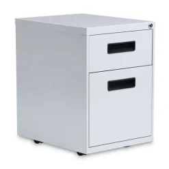 Online 14.96 in. x 19.29 in. x 21.65 in. 2-Drawers: Box/File Legal/Letter Left or Right File Pedestal - Light Gray Office Furniture & Lighting