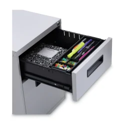 Online 14.96 in. x 19.29 in. x 21.65 in. 2-Drawers: Box/File Legal/Letter Left or Right File Pedestal - Light Gray Office Furniture & Lighting