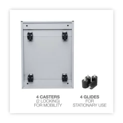 Online 14.96 in. x 19.29 in. x 21.65 in. 2-Drawers: Box/File Legal/Letter Left or Right File Pedestal - Light Gray Office Furniture & Lighting