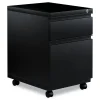 Outlet 14.96 in. x 19.29 in. x 21.65 in. 2-Drawers: Box/File Legal/Letter Left or Right File Pedestal with Full-Length Pull - Black Office Furniture & Lighting
