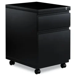 Outlet 14.96 in. x 19.29 in. x 21.65 in. 2-Drawers: Box/File Legal/Letter Left or Right File Pedestal with Full-Length Pull - Black Office Furniture & Lighting