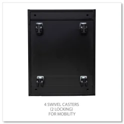 Outlet 14.96 in. x 19.29 in. x 21.65 in. 2-Drawers: Box/File Legal/Letter Left or Right File Pedestal with Full-Length Pull - Black Office Furniture & Lighting