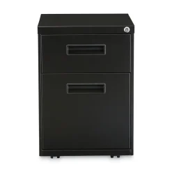 Clearance 14.96 in. x 19.29 in. x 21.65 in. 2-Drawers: Box/File Legal/Letter Left or Right File Pedestal - Black Office Furniture & Lighting