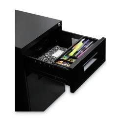 Clearance 14.96 in. x 19.29 in. x 21.65 in. 2-Drawers: Box/File Legal/Letter Left or Right File Pedestal - Black Office Furniture & Lighting
