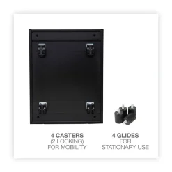 Clearance 14.96 in. x 19.29 in. x 21.65 in. 2-Drawers: Box/File Legal/Letter Left or Right File Pedestal - Black Office Furniture & Lighting