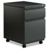 14.96 in. x 19.29 in. x 21.65 in. 2-Drawers: Box/File Legal/Letter Left or Right File Pedestal with Full-Length Pull - Charcoal Office Furniture & Lighting