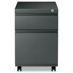 14.96 in. x 19.29 in. x 21.65 in. 2-Drawers: Box/File Legal/Letter Left or Right File Pedestal with Full-Length Pull - Charcoal Office Furniture & Lighting