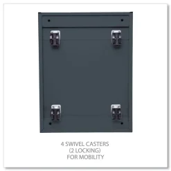 14.96 in. x 19.29 in. x 21.65 in. 2-Drawers: Box/File Legal/Letter Left or Right File Pedestal with Full-Length Pull - Charcoal Office Furniture & Lighting