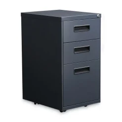 Sale 14.96 in. x 19.29 in. x 27.75 in. 3-Drawers: Box/Box/File Legal/Letter Left or Right File Pedestal - Charcoal Office Furniture & Lighting