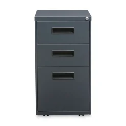 Sale 14.96 in. x 19.29 in. x 27.75 in. 3-Drawers: Box/Box/File Legal/Letter Left or Right File Pedestal - Charcoal Office Furniture & Lighting