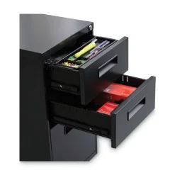 Sale 14.96 in. x 19.29 in. x 27.75 in. 3-Drawers: Box/Box/File Legal/Letter Left or Right File Pedestal - Charcoal Office Furniture & Lighting