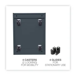 Sale 14.96 in. x 19.29 in. x 27.75 in. 3-Drawers: Box/Box/File Legal/Letter Left or Right File Pedestal - Charcoal Office Furniture & Lighting