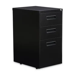 Hot 14.96 in. x 19.29 in. x 27.75 in. 3-Drawers: Box/Box/File Legal/Letter Left or Right File Pedestal - Black Office Furniture & Lighting