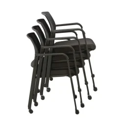 Online 24.41 in. x 22.64 in. x 31.73 in. Elgar Fabric Guest Chair - Black Seat, Black Back, Black Base Office Furniture & Lighting