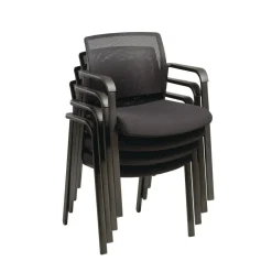 Online 24.41 in. x 22.64 in. x 31.73 in. Elgar Fabric Guest Chair - Black Seat, Black Back, Black Base Office Furniture & Lighting