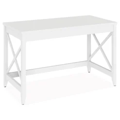 Discount 47.24 in. x 23.62 in. x 29.53 in. Farmhouse Writing Desk - White Office Furniture & Lighting