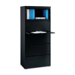 Best 30 in. x 18.62 in. x 67.62 in. Five Legal/Letter/A4-Size File Drawers Lateral File Cabinet - Black Office Furniture & Lighting