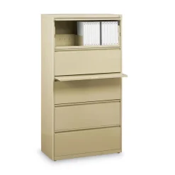Online 30 in. x 18.62 in. x 67.62 in. Five Legal/Letter/A4-Size File Drawers Lateral File Cabinet - Putty Office Furniture & Lighting