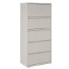 Discount 30 in. x 18.62 in. x 67.62 in. Five Legal/Letter/A4-Size File Drawers Lateral File Cabinet - Light Gray Office Furniture & Lighting