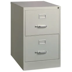 Clearance 15 in. x 25 in. x 28.38 in. Legal-Size 2-Drawer Economy Vertical File - Light Gray Office Furniture & Lighting
