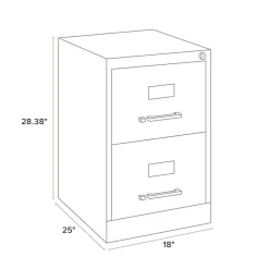 Clearance 15 in. x 25 in. x 28.38 in. Legal-Size 2-Drawer Economy Vertical File - Light Gray Office Furniture & Lighting