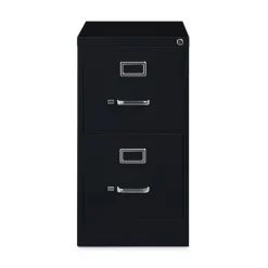 Best 15 in. x 22 in. x 28.37 in. Letter-Size Two-Drawer Economy Vertical File - Black Office Furniture & Lighting