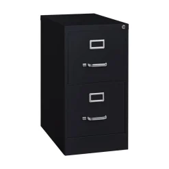 Best 15 in. x 22 in. x 28.37 in. Letter-Size Two-Drawer Economy Vertical File - Black Office Furniture & Lighting