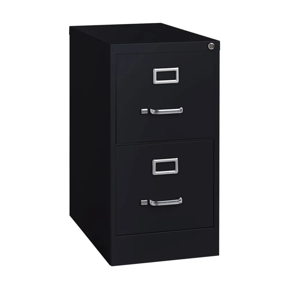 Best 15 in. x 22 in. x 28.37 in. Letter-Size Two-Drawer Economy Vertical File - Black Office Furniture & Lighting