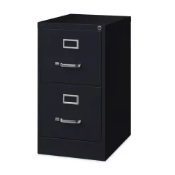 Best 15 in. x 22 in. x 28.37 in. Letter-Size Two-Drawer Economy Vertical File - Black Office Furniture & Lighting
