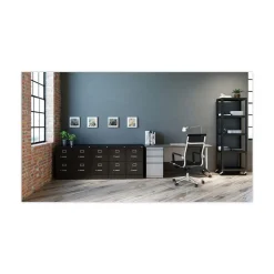 Best 15 in. x 22 in. x 28.37 in. Letter-Size Two-Drawer Economy Vertical File - Black Office Furniture & Lighting