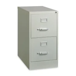 Outlet 15 in. x 26.5 in. x 28.37 in. Letter-Size Two-Drawer Economy Vertical File - Light Gray Office Furniture & Lighting