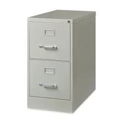 Outlet 15 in. x 26.5 in. x 28.37 in. Letter-Size Two-Drawer Economy Vertical File - Light Gray Office Furniture & Lighting