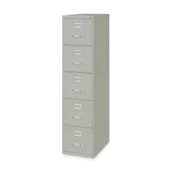 Online 15 in. x 26.5 in. x 61.37 in. Letter-Size 5-Drawer Economy Vertical File - Light Gray Office Furniture & Lighting