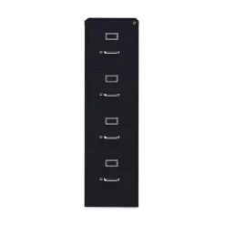 Discount 15 in. x 22 in. x 52 in. Letter-Size Four-Drawer Economy Vertical File - Black Office Furniture & Lighting