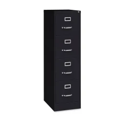 Discount 15 in. x 22 in. x 52 in. Letter-Size Four-Drawer Economy Vertical File - Black Office Furniture & Lighting