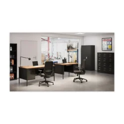 15 in. x 26.5 in. x 52 in. Letter-Size Four-Drawer Economy Vertical File - Black Office Furniture & Lighting