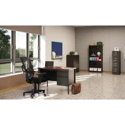 15 in. x 26.5 in. x 52 in. Letter-Size Four-Drawer Economy Vertical File - Black Office Furniture & Lighting