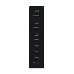 15 in. x 26.5 in. x 61.37 in. Letter-Size 5-Drawer Economy Vertical File - Black Office Furniture & Lighting