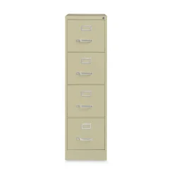 New 15 in. x 26.5 in. x 52 in. Letter-Size 4-Drawer Economy Vertical File - Putty Office Furniture & Lighting