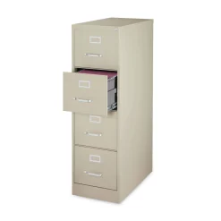 New 15 in. x 26.5 in. x 52 in. Letter-Size 4-Drawer Economy Vertical File - Putty Office Furniture & Lighting