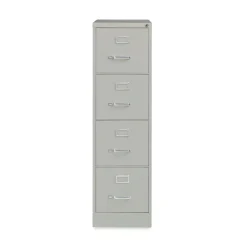 Outlet 15 in. x 22 in. x 52 in. Letter-Size Four-Drawer Economy Vertical File - Light Gray Office Furniture & Lighting