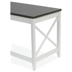 Sale 58.27 in. x 58.27 in. x 29.53 in. L-Shaped Farmhouse Desk - Gray/White Office Furniture & Lighting