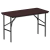 New 48 in. x 23.88 in. x 29 in. Rectangular Wood Folding Table - Mahogany Office Furniture & Lighting