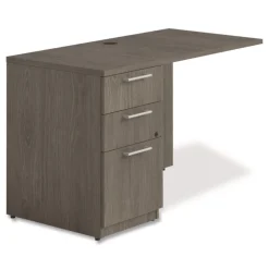 Hot 48 in. x 24 in. x 29 in. Seville Series Left Desk Return with Pedestal - Walnut Office Furniture & Lighting