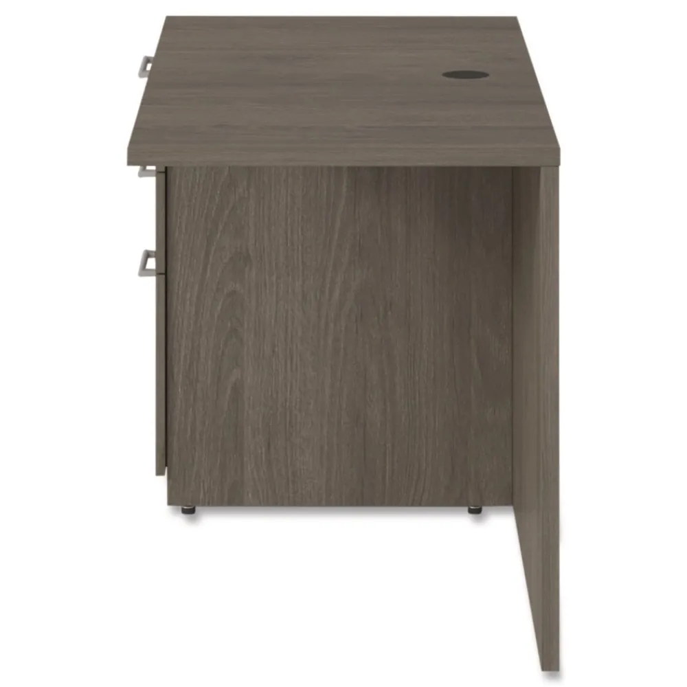 Hot 48 in. x 24 in. x 29 in. Seville Series Left Desk Return with Pedestal - Walnut Office Furniture & Lighting