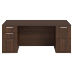 New 72 in. x 36 in. x 29 in. Seville Series Double Pedestal Desk - Mahogany Office Furniture & Lighting