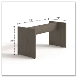 New 50 in. x 22 in. x 28 in. Seville 96 in. Wide Conference Table Base - Walnut Office Furniture & Lighting